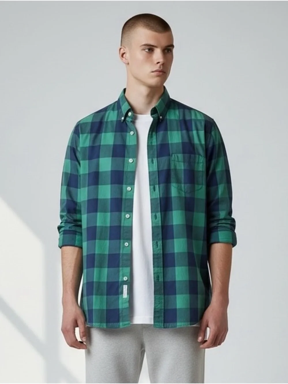 J. Crew Gingham Plaid Lightweight Slim Fit Button Down Shirt